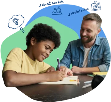 Bijles Amsterdam header - leerling met docent