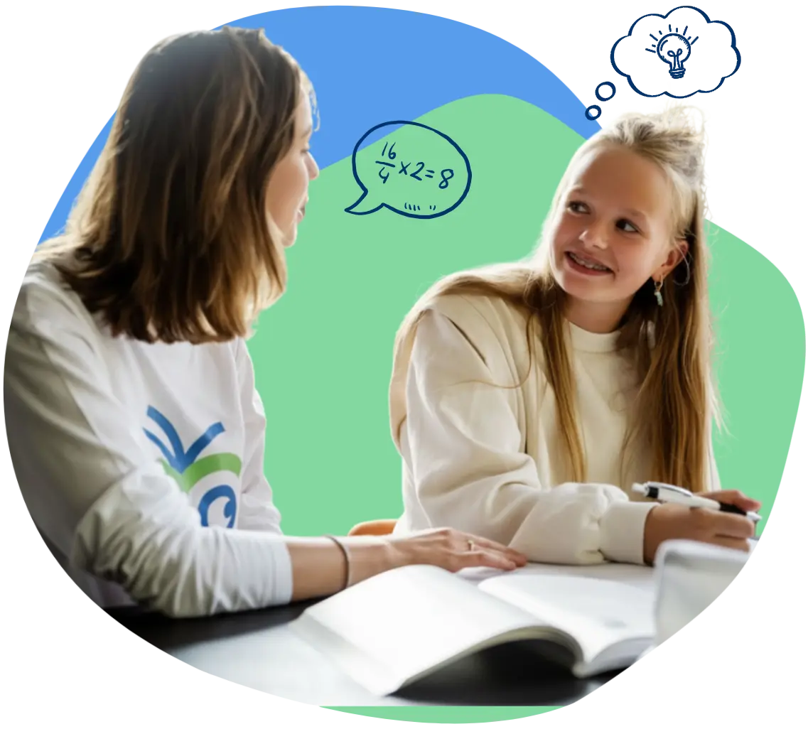 Bijles basisschool header - leerling met docent
