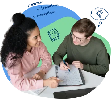 Engels bijles header - leerling met docent