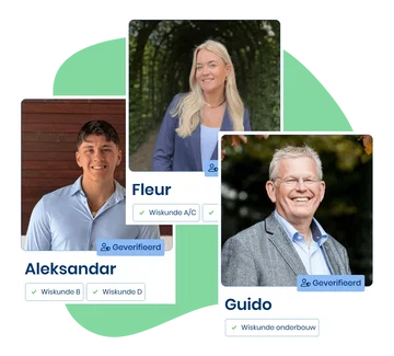 Wiskunde bijles header - leerling met docent